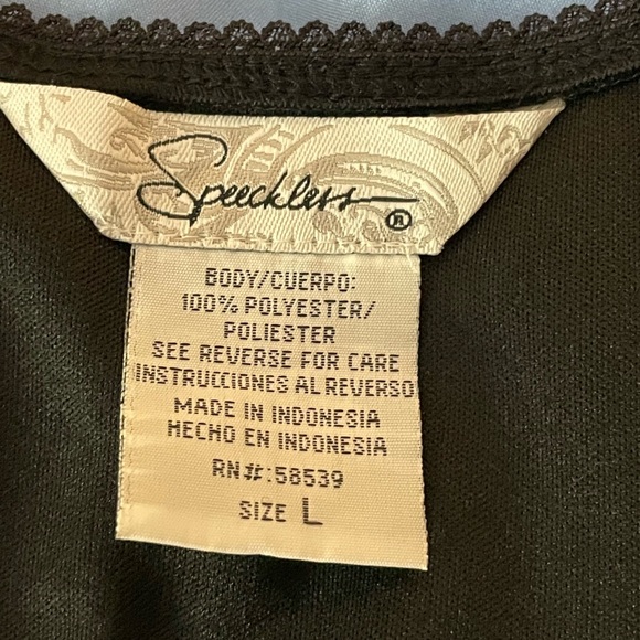 Speechless black white geometric print dress round neck size large cap sleeves - Picture 13 of 13